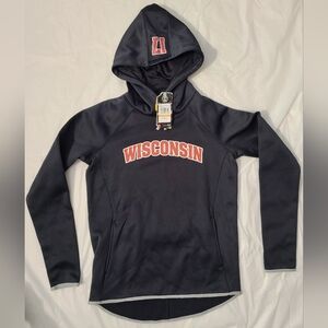 NWT Women's Under Armour Wisconsin WI Badgers Hoodie- Size Small #17 on hood